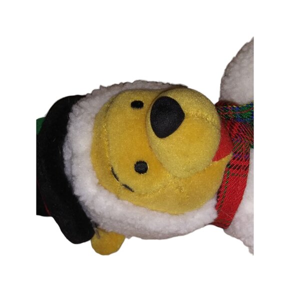 Snowman Pooh Disney Store Stuffed Plush Winnie the Pooh with Broom Bean Bag Toy - Picture 6 of 12